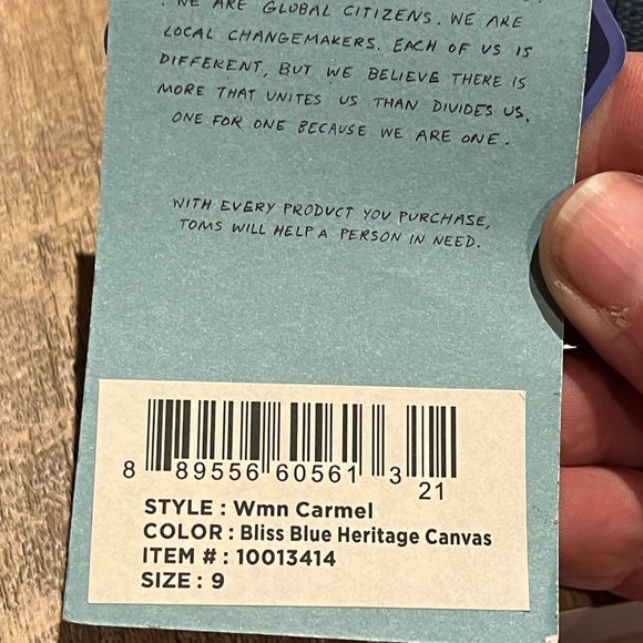 Toms Carmel Heritage Canvas Sneaker - NWT - Picture 13 of 13